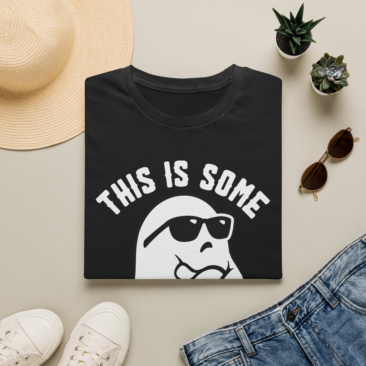 Unisex T-Shirt — "This Is Some Boo Sheet" Grumpy Halloween