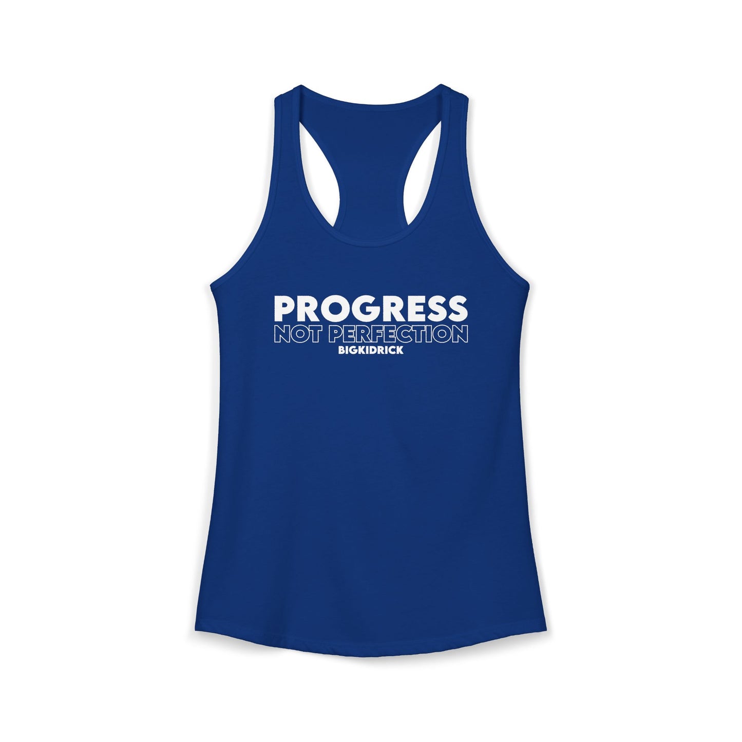Women's Racerback Tank - PROGRESS NOT PERFECTION