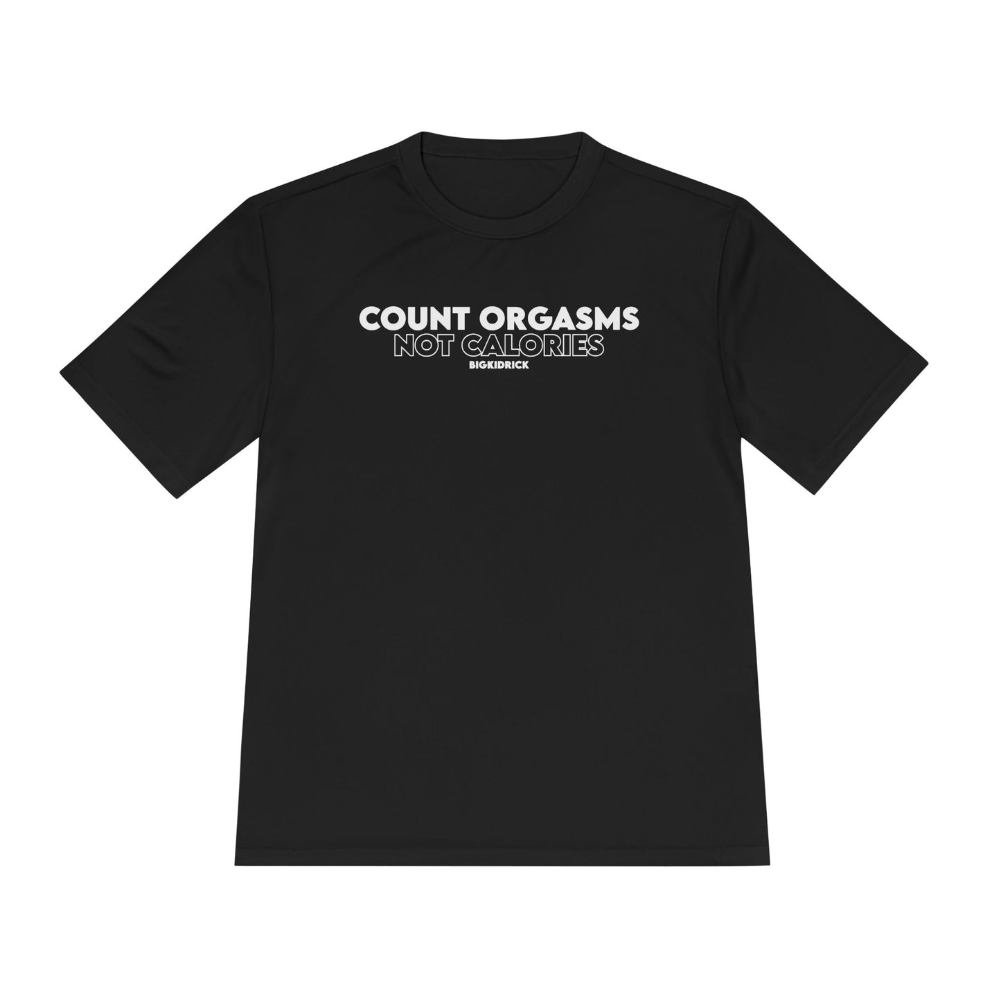 Unisex Moisture Wicking - COUNT ORGASMS NOT CALORIES (new)