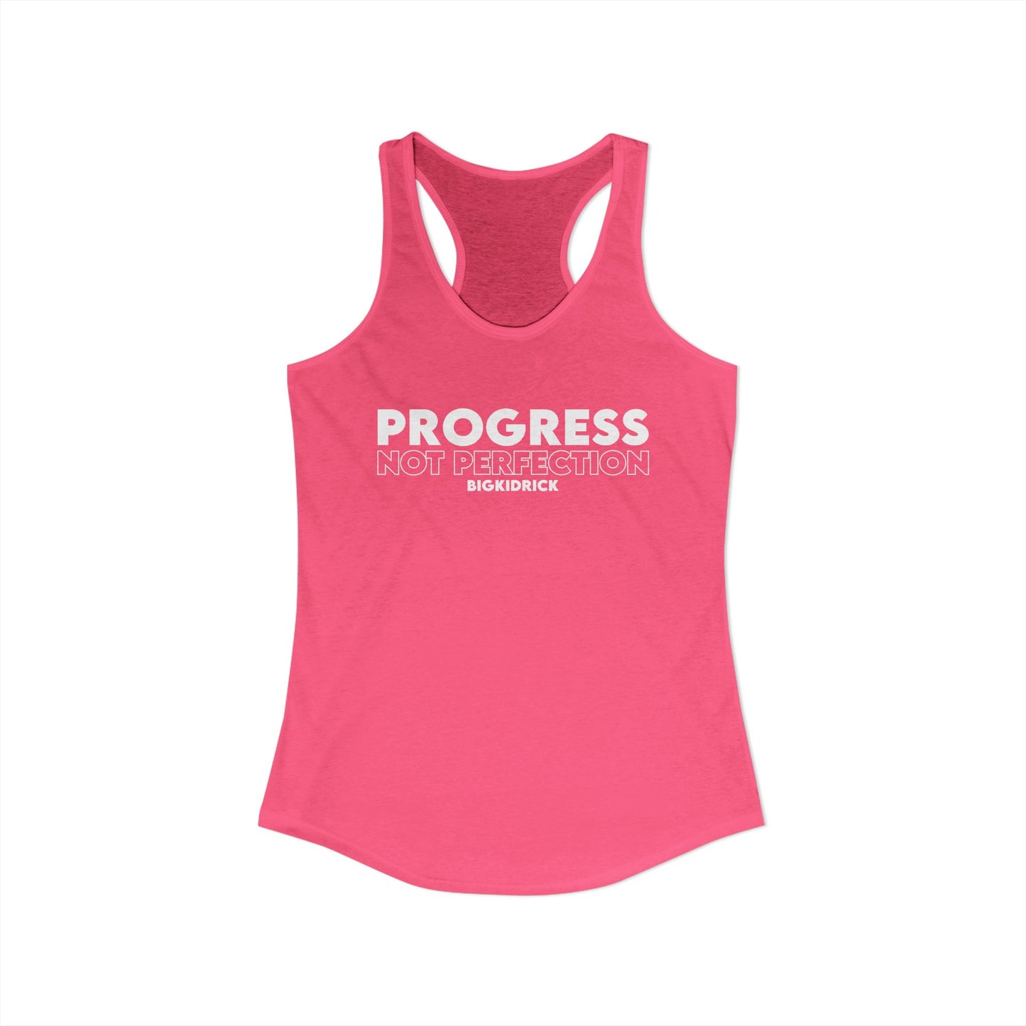 Women's Racerback Tank - PROGRESS NOT PERFECTION