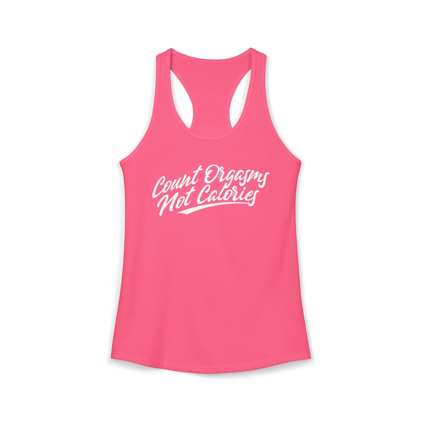 Women's Racerback Tank - COUNT ORGASMS NOT CALORIES