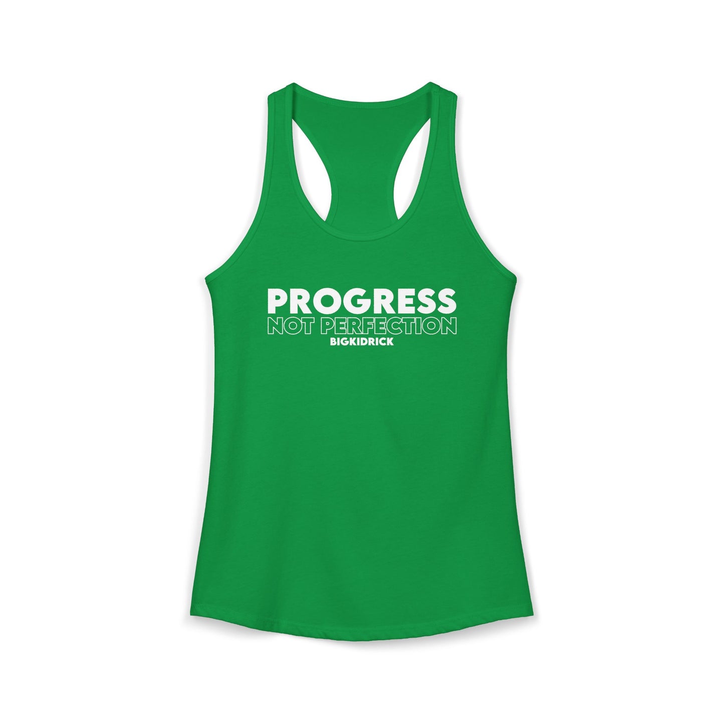 Women's Racerback Tank - PROGRESS NOT PERFECTION