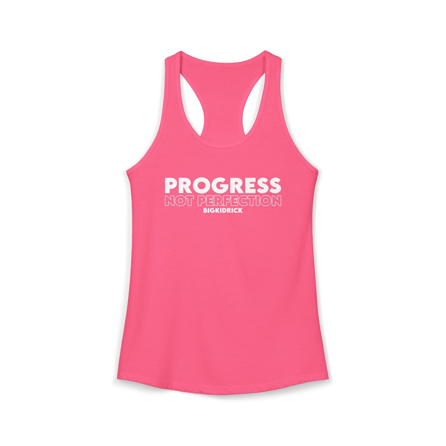 Women's Racerback Tank - PROGRESS NOT PERFECTION