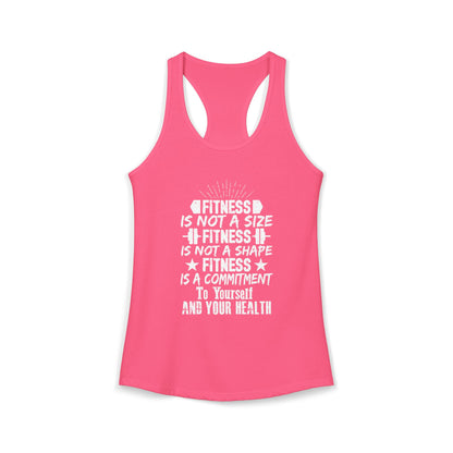 Women's Racerback Tank - FITNESS IS NOT A SIZE