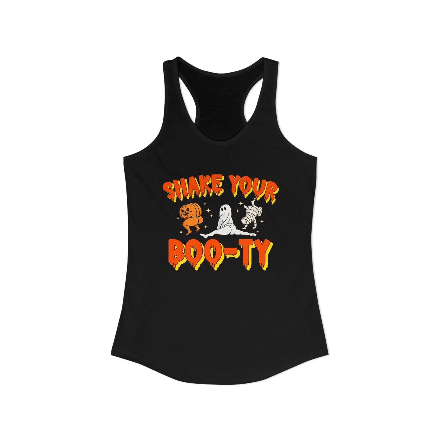 Women's Racerback Tank - SHAKE YOUR BOO-TY Halloween