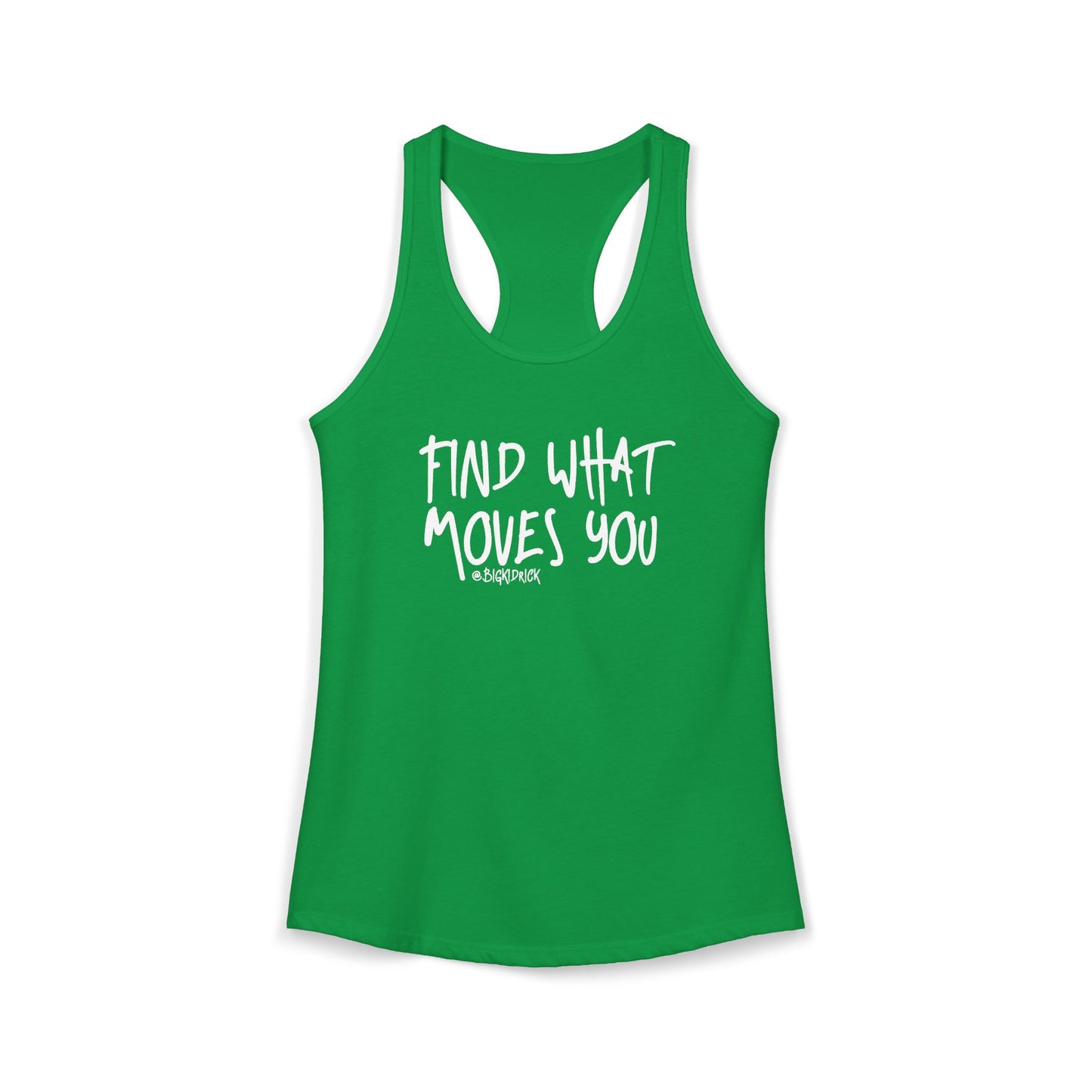Women's Racerback Tank - FIND WHAT MOVES YOU GRAFFITI