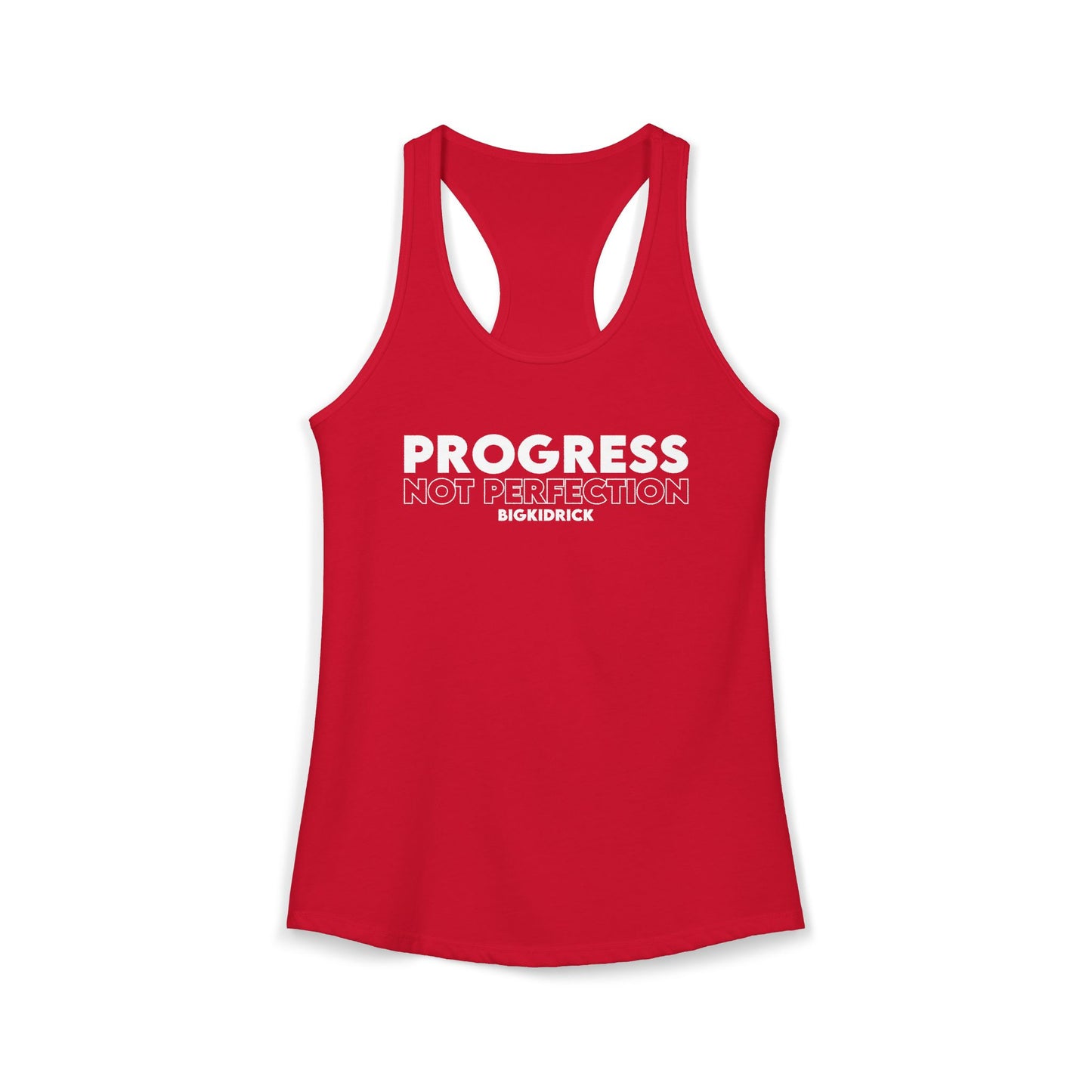 Women's Racerback Tank - PROGRESS NOT PERFECTION