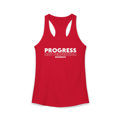 Women's Racerback Tank - PROGRESS NOT PERFECTION