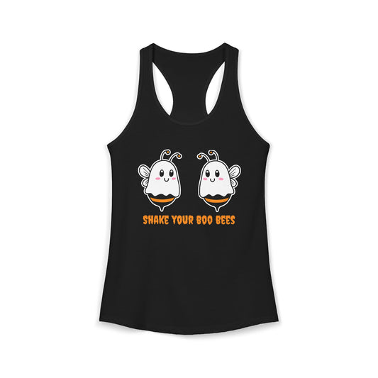Women's Racerback Tank - SHAKE YOUR BOO BEES Halloween