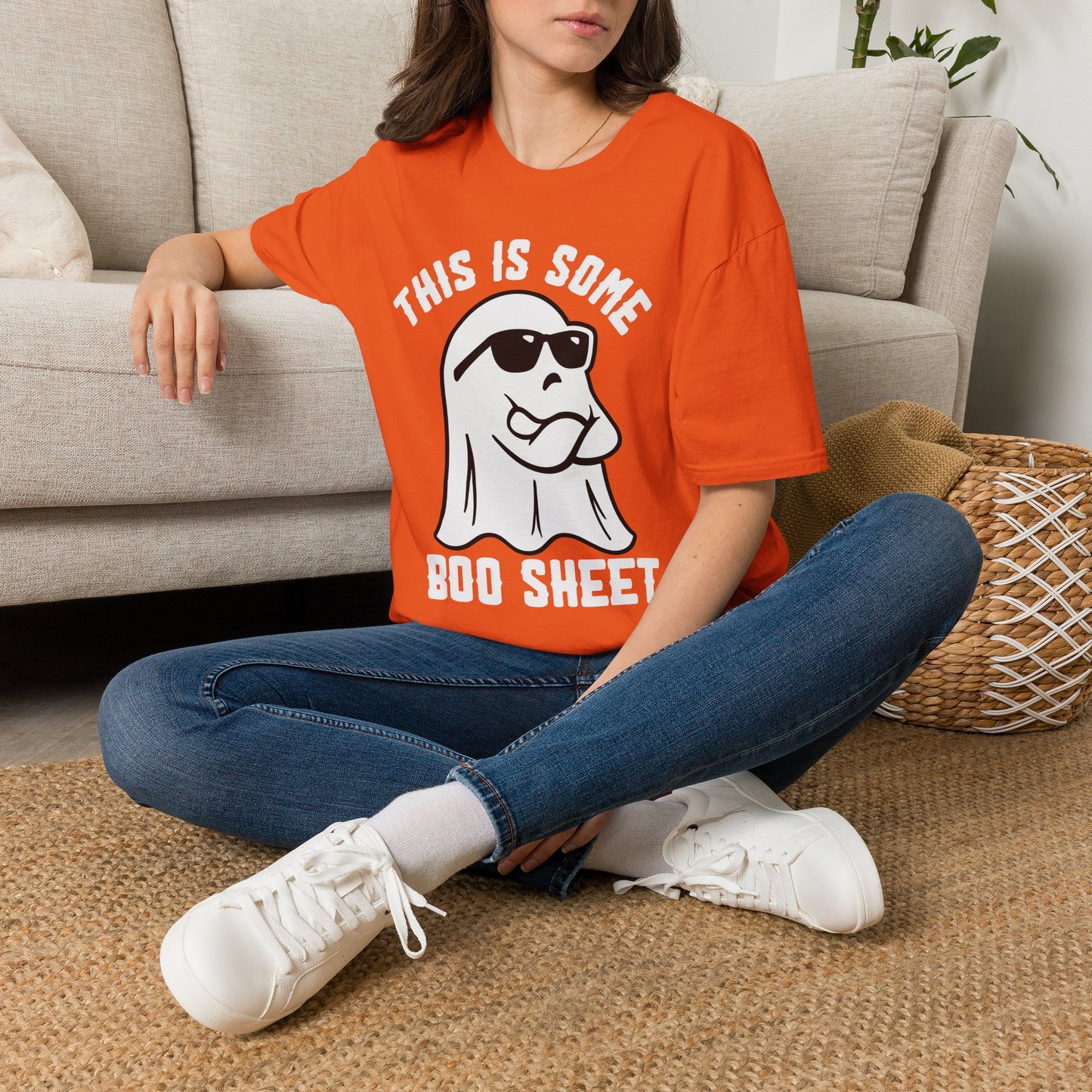 Unisex T-Shirt — "This Is Some Boo Sheet" Grumpy Halloween