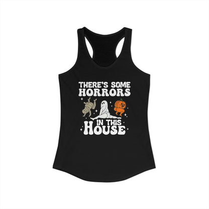 Women's Racerback Tank - THERE'S SOME HORRORS Halloween