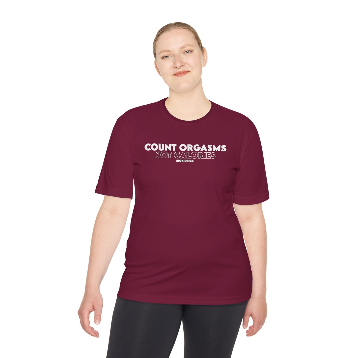 Unisex Moisture Wicking - COUNT ORGASMS NOT CALORIES (new)