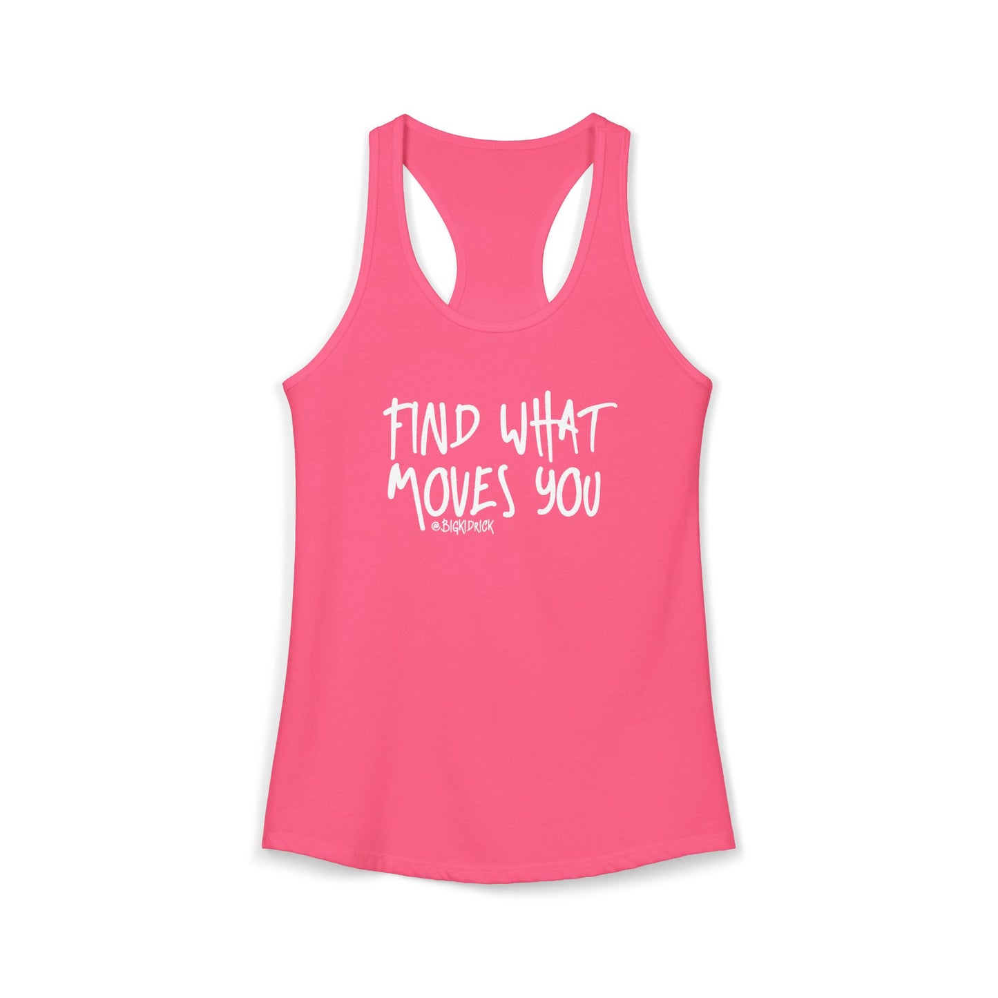 Women's Racerback Tank - FIND WHAT MOVES YOU GRAFFITI