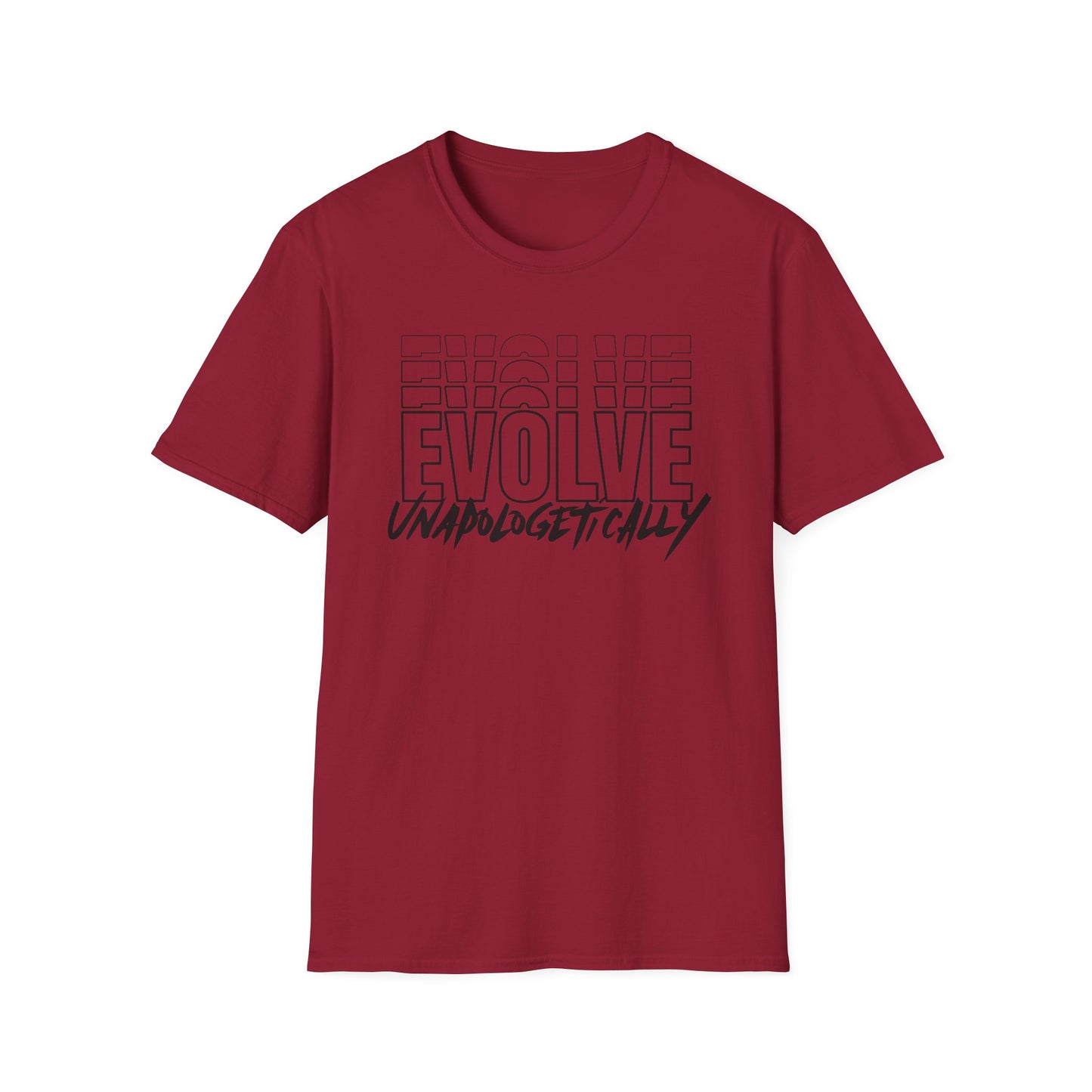 Unisex T-Shirt -  EVOLVE UNAPOLOGETICALLY - BLACK LOGO