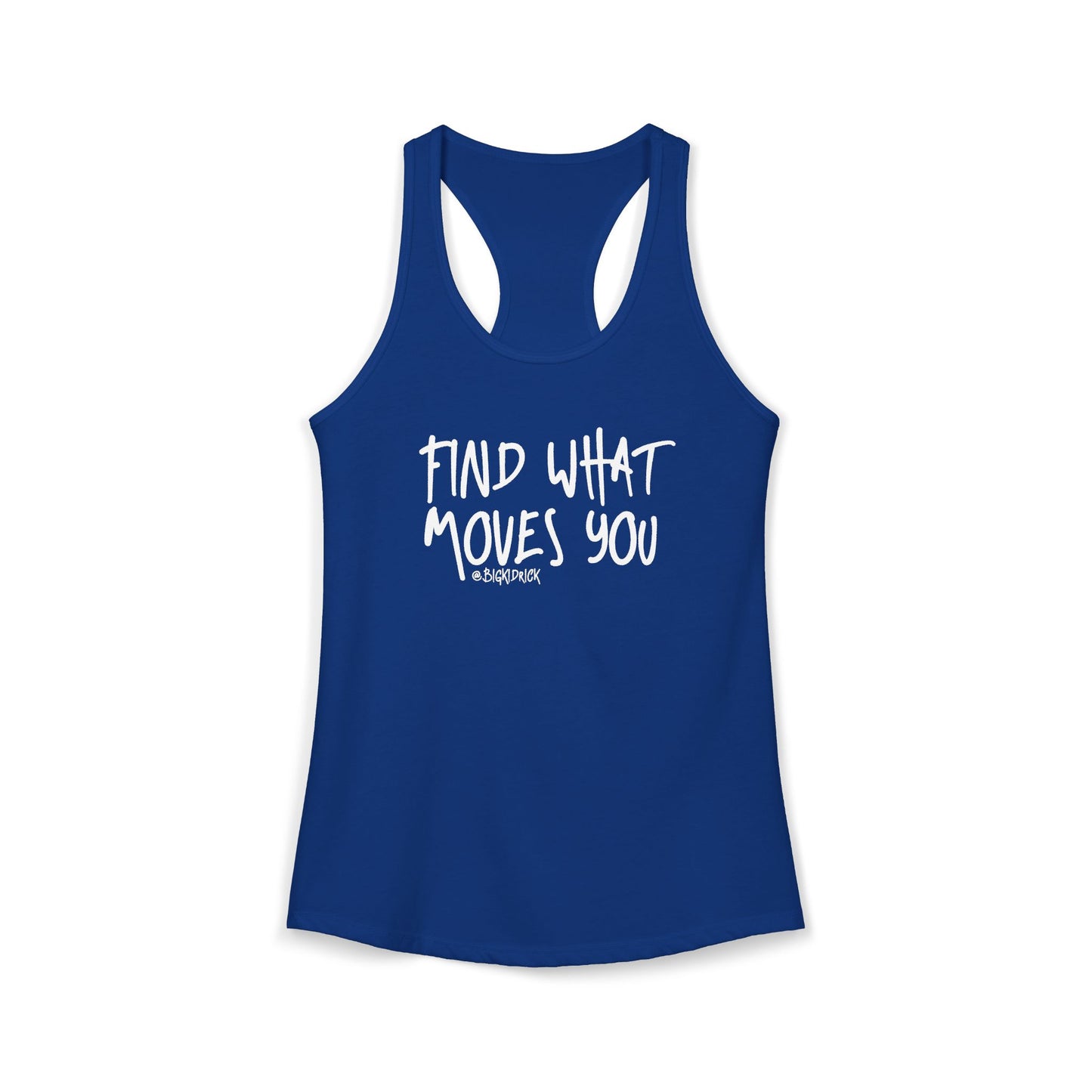 Women's Racerback Tank - FIND WHAT MOVES YOU GRAFFITI