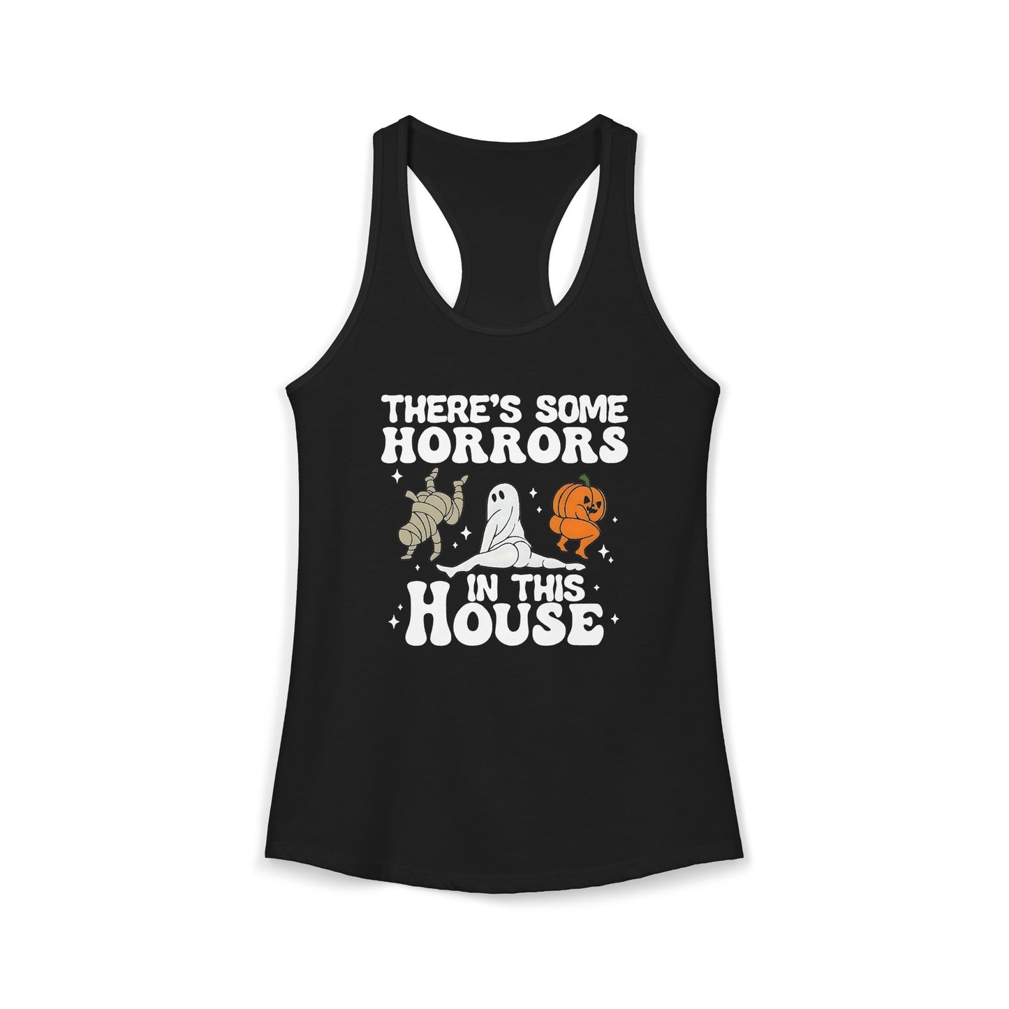 Women's Racerback Tank - THERE'S SOME HORRORS Halloween