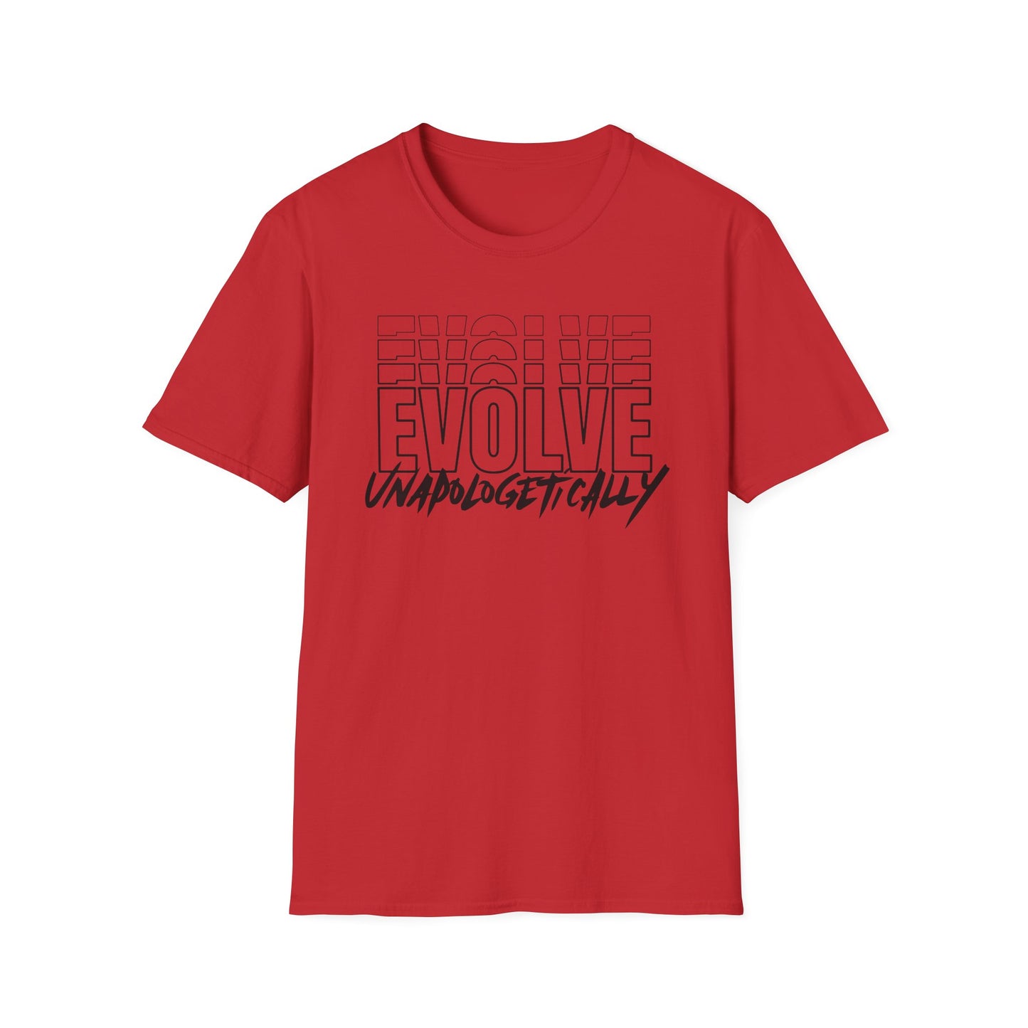 Unisex T-Shirt -  EVOLVE UNAPOLOGETICALLY - BLACK LOGO