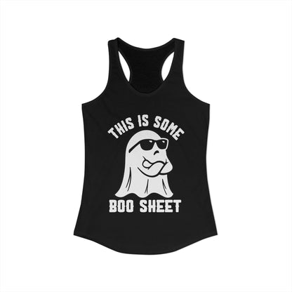 Women's Racerback Tank - BOO SHEET Halloween