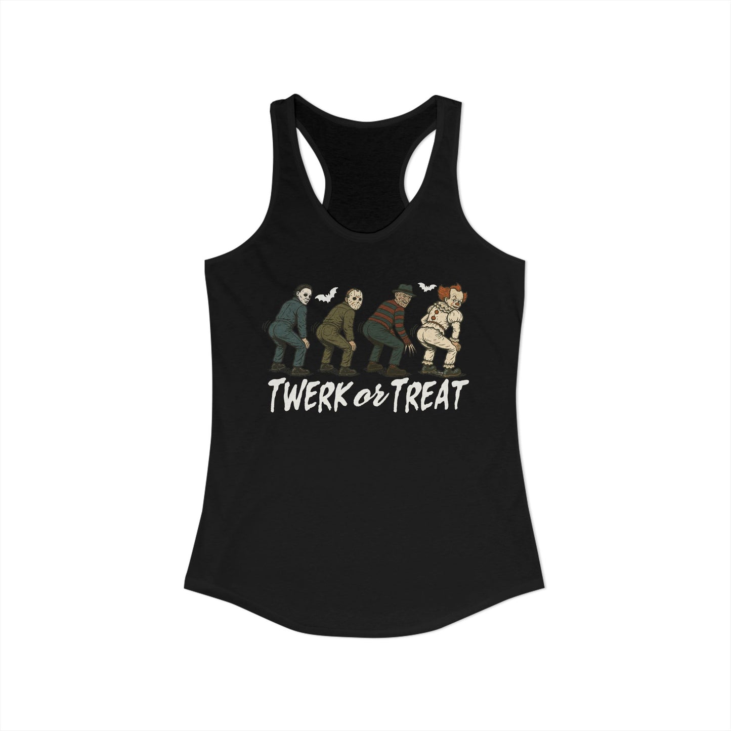 Women's Racerback Tank - TWERK OR TREAT Halloween